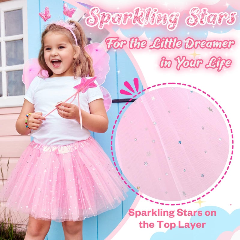 kilofly 6pc Girls Ballet Tutu Kids Birthday Princess Party Favor Dress Skirt Set Multicolored - Image 3